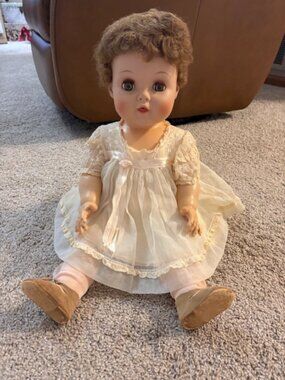 Rare Vintage American Character 60's DOLL  21-22" FLIRTY EYES, CURLY HAIR